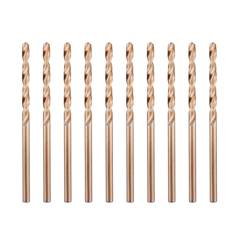 LU&MN 1/8" M35 Cobalt HSS Jobber Length Twist Drill Bit with Straight Shank,Heavy Duty, Pack of 10 PCS, Drilling for Cast Iron, Heat-Treated Steel, Stainless Steel and Other Hard Materials by LU&MN - Image 3